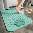 thumbnail image 1 of JingChun Bathtub Mat Non Slip, Shower Foot Scrubber Mat, Long Bath Mat for Tub Non Slip with Suction Cups Drain Holes, Shower Mat with Foot Scrubber, Machine Washable, 1 of 6