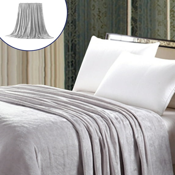 JingChun Blanket Queen Size for Bed Soft Large Bed Blankets Lightweight Breathable Blanket All Season Polyester Blanket, Gray