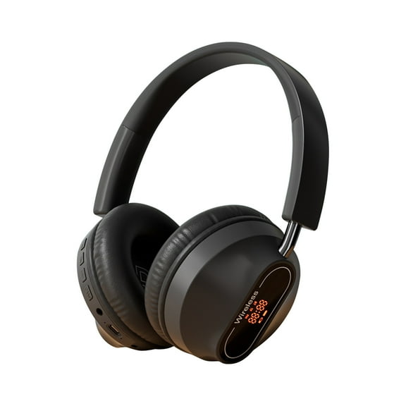 JingChun Bluetooth Wireless Headphones Over Ear with Display Screen and Sound Reception,HiFi Stereo Lightweight Headset, Deep Bass for Home office Cellphone PC Etc Mother's Day