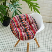 JingChun Bohemian Soft Round Chair Pad Garden Patio Home Kitchen office Seat Cushion Calligraphy Diameter 17in