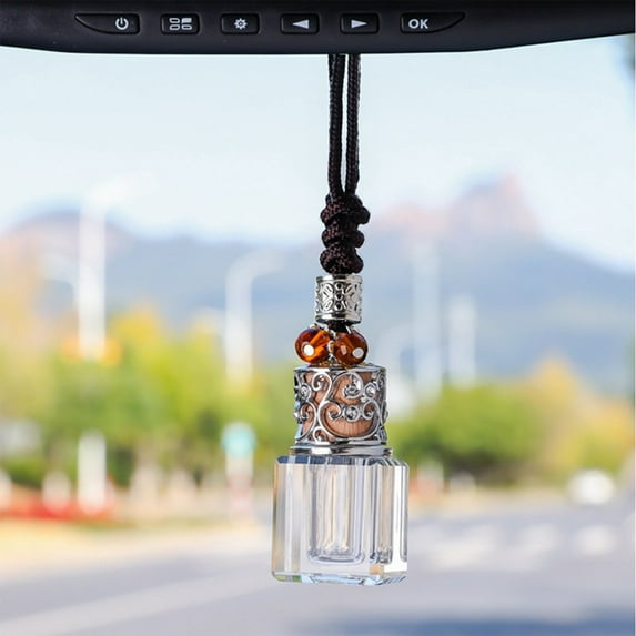 JingChun Car Air Freshener Bottle Hanging Perfume Bottle Essential Oil Fragrance Diffuser Bottle Pendant Car Ornament Decoration Accessories