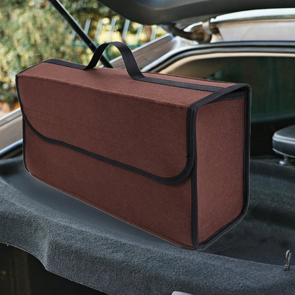 JingChun Car Storage Box Car Accessories for Women Interior Wool Synthetic Seat Gap Storage Bag Car Trunk Organizer Trunk Organizer with Lid for SUV