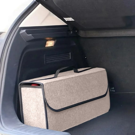 JingChun Car Storage Box Car Accessories for Women Interior Wool Synthetic Seat Gap Storage Bag Car Trunk Organizer Trunk Organizer with Lid for SUV