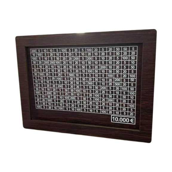 JingChun Cash Vault Wooden Savings Box, Custom Amount Adults Money Box with Counter for Savings Goal $10000, Piggy Bank for Adults Kids, Wooden Cash Box with Money Target