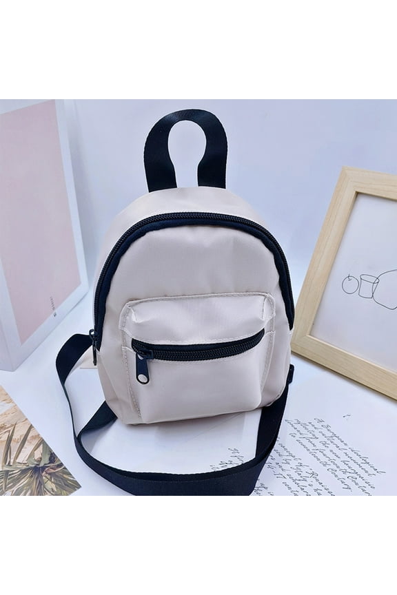 Casual Nylon Women Mini Backpack Fashion Solid Color Preppy Style Female Small Travel Knapsack Rucksacks