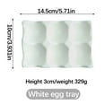 thumbnail image 1 of JingChun Ceramic Egg Holder 6 Cups Egg Tray Porcelain Fresh Egg Holder for Fridge Countertop Kitchen Storage, 1 of 4