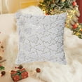 thumbnail image 1 of JingChun Christmas Tree Throw Pillow Covers 1Pc Soft Fluffy Sequin Pillowcases Home Decor 19 x 19 Inch, 1 of 3