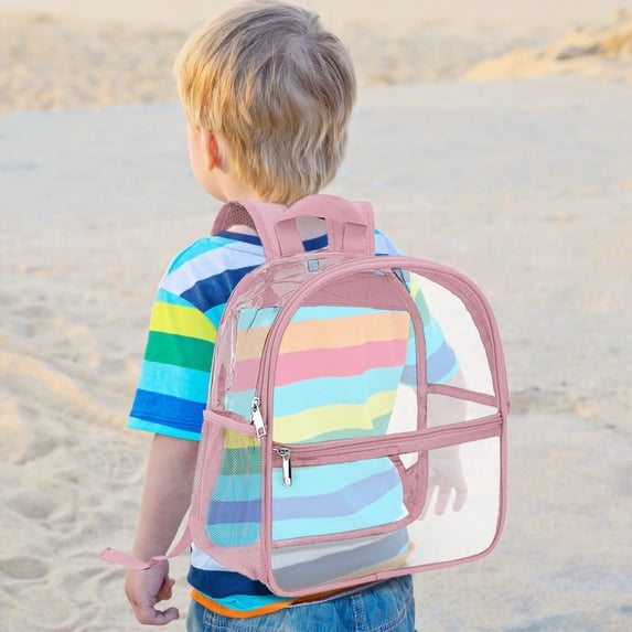 JingChun Clear Backpacks for School with Visible Student Backpack Function, Outdoor Backpack, Multi PVC Storage Bag Back To School Supplies