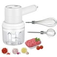 thumbnail image 1 of JingChun Clearance Under $2.00 3 in 1 Mini Electric Whisk,with Garlic Chopper,USB Rechargeable Detachable Handheld Egg Beater, Good Helper in the Kitchen Making Cakes, 1 of 3