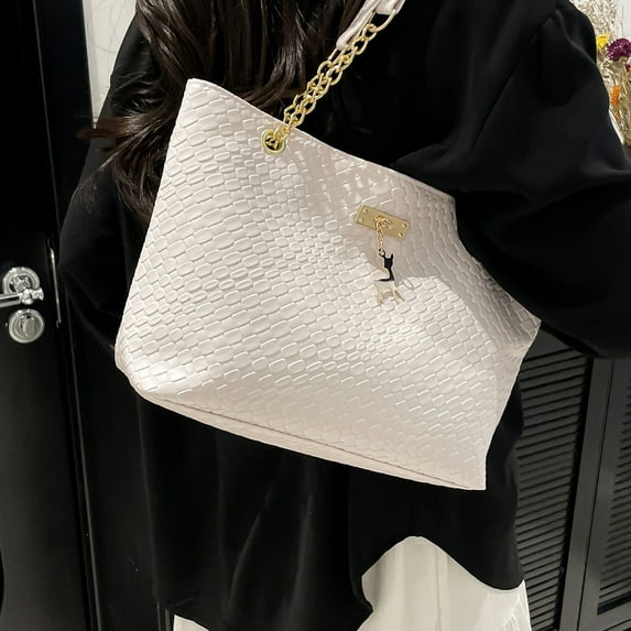 JingChun Deer Women Bag New Women's Handbag Large Capacity Shoulder Bag Advanced Texture Retro Tote Bag for Women Combining Practicality and Fashion