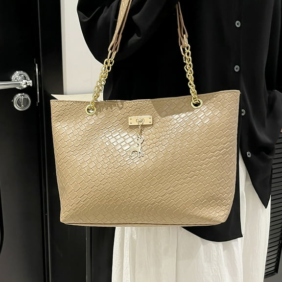 JingChun Deer Women Bag New Women's Handbag Large Capacity Shoulder Bag Advanced Texture Retro Tote Bag for Women Combining Practicality and Fashion