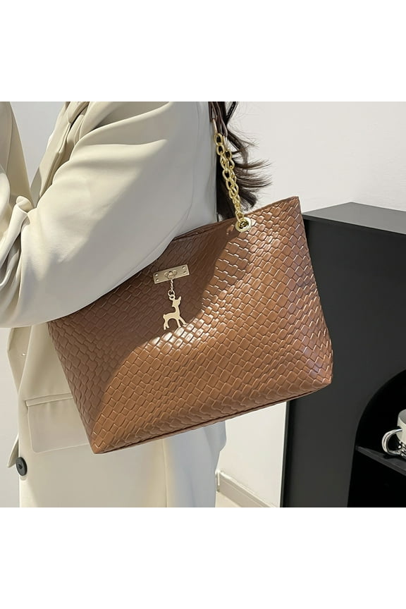 Clearance Under $2.00 Deer Women Bag New Women's Handbag Large Capacity Shoulder Bag Advanced Texture Retro Tote Bag for Women Combining Practicality and Fashion