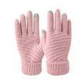 thumbnail image 1 of JingChun Clearance Under $2.00 Gloves Women's Knitted Gloves Touchscreen Winter Gloves Waterproof Windproof Sports Gloves Soft Warm Gloves Plain thermal Gloves Breathable Mittens for Outdoor, 1 of 5