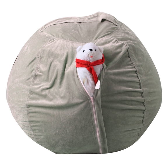 JingChun Clearance Stuffed Animal Storage Beanbag Cover Bean Bag Storage for Kids Girs Boys Room Toys Organizer Heavy-duty Zipper Bean Bag