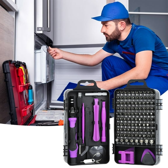 JingChun Clearance Under $2.00 Multi-purpose Clock Mobile Phone Disassembly Maintenance Screwdriver Screwdriver Tool 115 In One Carbon Steel