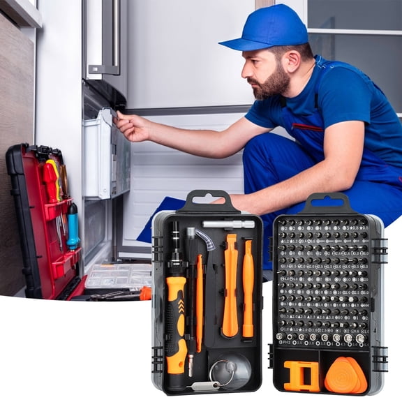 JingChun Clearance Under $2.00 Multi-purpose Clock Mobile Phone Disassembly Maintenance Screwdriver Screwdriver Tool 115 In One Carbon Steel