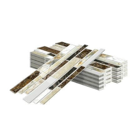 JingChun Splicing Ceramic Tile Wall Sticker Bathroom Kitchen Self-adhesive Waterproof Wallpaper Wall Decoration PVC Wallpaper