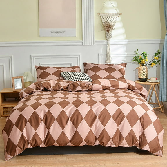 JingChun Summer Twin Comforter Friendly Sanded Three Piece Set Soft Bedding for All Seasons Fresh Pattern