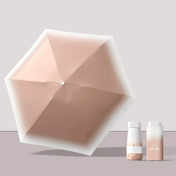 JingChun Clearance Under $2.00 Sun Umbrella Manual Mini Sun Umbrella Light Umbrella Compact and Portable