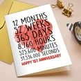 thumbnail image 1 of JingChun Wedding Anniversary Card 365 Day Commemorative Card Gold Envelope, 1 of 6