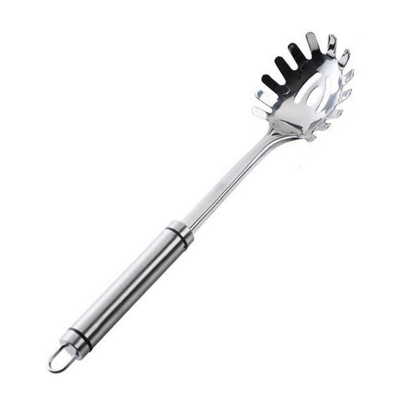 JingChun Cooking Utensils Stainless Steel Kitchen Metal Serving Utensils 1Pc-Wok Spatula Ladle, Skimmer Slotted Spoon, Pasta Spoon, Serving Spoon, Slotted Spatula Tunner,Dishwasher Safe