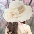 thumbnail image 1 of JingChun Derby Hats for Women 2025 Women's Elegant Organza Fascinator Sun Hat for Church, Tea Party, Weddings Hats, 1 of 6