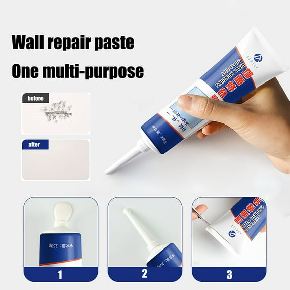 JingChun Drywall Repair Kit, Wall Spackle Repair Paste, Wall Mending Agent with Scraper Easy to Fill the Holes for Home Wall, Plaster Dent Repair