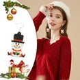 thumbnail image 1 of JingChun Earrings for Women Christmas Xmas Earrings Dangle Lightweight Polyester Earrings Holiday Earrings for Christmas New Year Party Decorations Supplies, 1 of 6