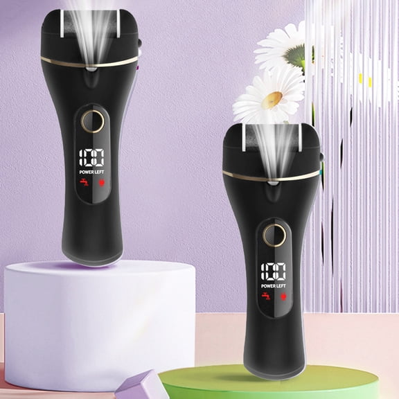 JingChun Electric Callus Remover for Feet, Rechargeable Portable Electronic Foot File Pedicure Kit, Waterproof Foot Scrubber File, Professional Pedicure Tools, Foot Care, 3 Rollers