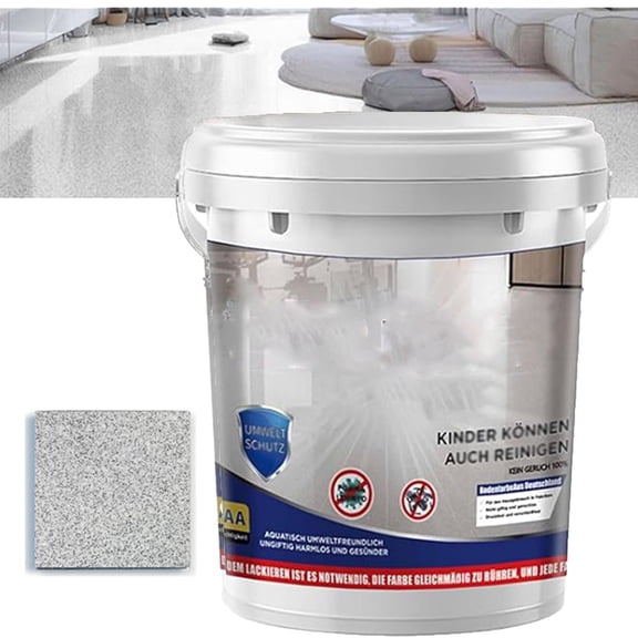 JingChun Epoxy Floor Paint, High-Gloss Marble Effect Epoxy Floor Coating, Suitable for Both Interior and Exterior Applications