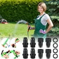 thumbnail image 1 of JingChun Expandable Garden Hose Repair Kit, Plastic Flex Hose Repair Kit, Male and Female Hose End Repair Fittings/Connector, 1 of 9