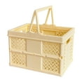 thumbnail image 1 of JingChun Fashion Hollow-Outlet Yellow Stackable Container Outdoor Folding Storage Basket, 1 of 2