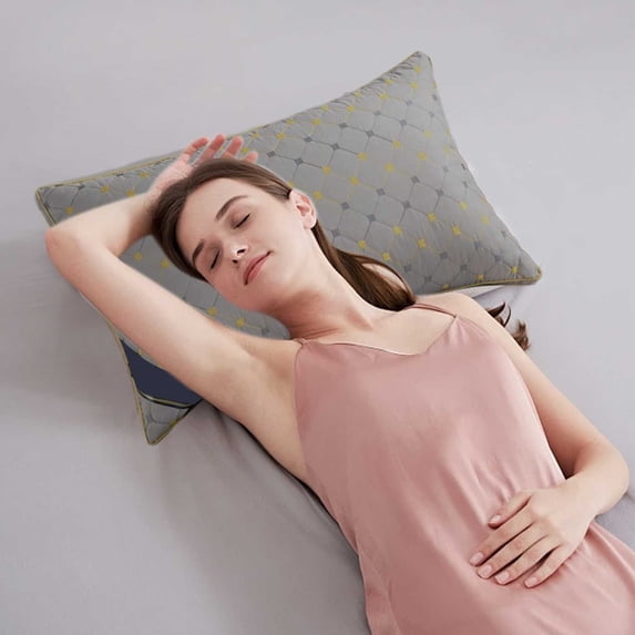 JingChun Firm Pillow Shredded Memory Foam, Cooling Breathable for Sleeping Queen Size 1 Pack