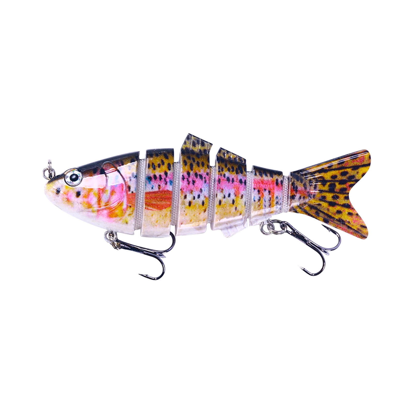 JingChun Fishing Lures, Lifelike Jointed Swimbait for Bass Trout Walleye Crappie Pike, Slow Sinking Segment Swimming Bait Fishing Lures for Freshwater and Saltwater, Fishing Gifts