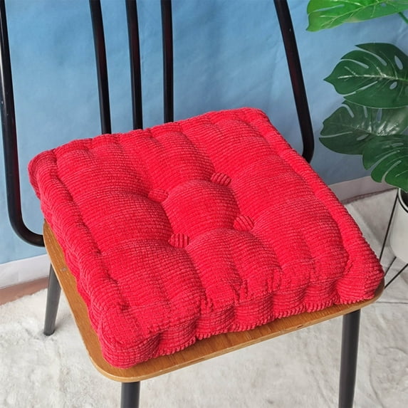 JingChun Floor Pillow & Cushion, Large Meditation Chair Cushions, Thick Square Seat Pad, Soft Velvet Tufted Seating Pouf for Indoor/Outdoor Yoga Bench Rocking Chair Room Tatami Sofa