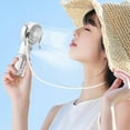thumbnail image 1 of JingChun HandFan Portable Handheld Misting Fan - Rechargeable Battery Operated Spray Mist Fan - Outdoors Misting Personal Cooling Device - Cooling Fans for Makeup Travel, Beach, 1 of 8