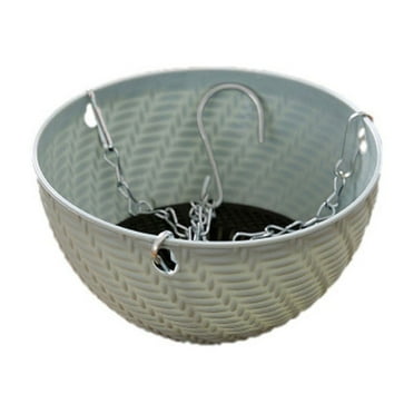 JingChun Hanging Planters, Garden Flower Plant Pot Container, Hanging Basket Planter with Drainer and Chain for Indoor Outdoor Use