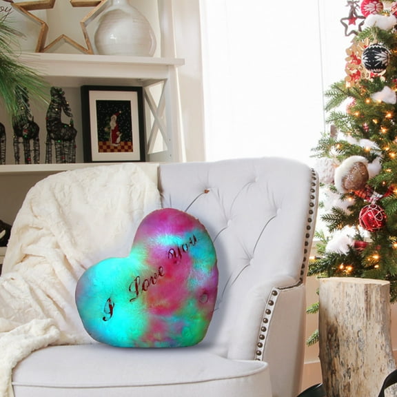 JingChun Heart Shaped Glowing I Love You Pillow, Valentines Day, Birthdays, Anniversaries, I Love You Gifts
