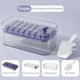 thumbnail image 1 of JingChun Ice Cube Tray with Lid and Bin, Silicone Plastic Ice Cube Trays for Freezer with Ice Box, Stackable Ice Tray with Storage Ice Bucket Kits,Ice Scoop, 1 of 3