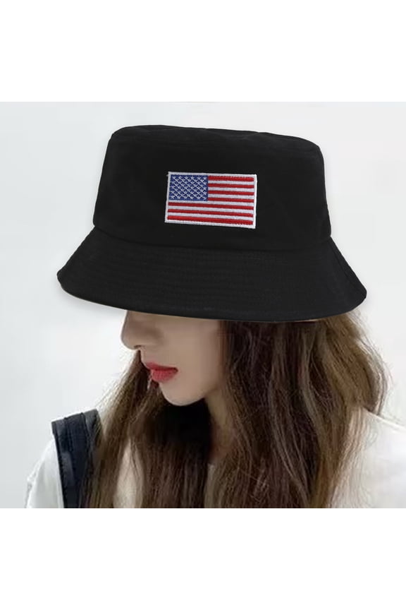 Independence Day USA Flag Bucket Hat Wide Brim UV Protection Sun Hat Boonie Hats Fishing Hiking Safari Outdoor Hats for Men and Women