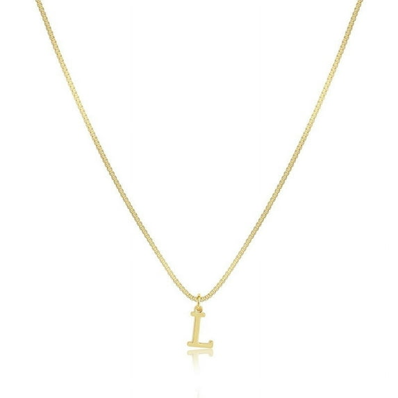 JingChun Initial Necklaces for Women Gold Plated Dainty Letter Necklace Tiny Initial Pendant Name Necklace A-Z Personalized Gift Trendy Jewelry