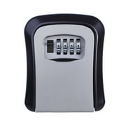 JingChun Key Lock Box Wall Mounted, 4 Digit Combination Lockbox for Outside House,Key Safe Security Storage Lock Box with Resettable Code for Indoor Outdoor Garage Weatherproof