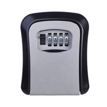 JingChun Key Lock Box Wall Mounted, 4 Digit Combination Lockbox for Outside House,Key Safe Security Storage Lock Box with Resettable Code for Indoor Outdoor Garage Weatherproof