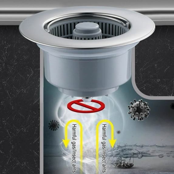 JingChun Kitchen Sink Drain Strainer & Stopper, Stainless Steel Pop-Up Kitchen Sink Stopper, Anti-Clogging Kitchen Sink Strainer Basket Filter