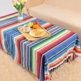 thumbnail image 1 of JingChun Large Handwoven Mexican Blanket - Soft Yoga Blanket - Durable Serape Blanket - Lightweight Falsa Blanket, Beach Blanket, Camping Blanket, Picnic Blanket, Outdoor Blanket, 1 of 6