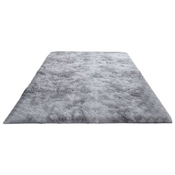 JingChun Large Shag Area Rugs for Living Room Bedroom, Tie-Dye Light Grey Indoor Super Soft Fuzzy Plush Rugs, Anti-Skid Modern Rugs Fluffy Carpets for Kids Room Nursery Home Decor