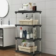 thumbnail image 1 of JingChun Light Duty Plastic Storage Shelves, Medium Modular Shelving Unit Storage Organizer for Garage, Home, Bathroom & Laundry, Storage Rack, 1 of 7