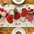 thumbnail image 1 of JingChun Love Valentine's Day Table Runner, Seasonal Anniversary Kitchen Dining Table Decoration for Indoor Home Party 12x72 Inch, 1 of 6