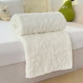 thumbnail image 1 of JingChun Luxury Faux Fur Throw Blanket Cable Jacquard Super Soft Cozy Blankets and Throws Fuzzy Thick Fluffy Plush Warm for Winter Couch Sofa, 39"x59", 1 of 6
