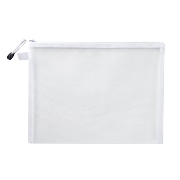 JingChun Mesh Zipper Pouch Document Bag, Plastic Zip File Folders, Letter Size Waterproof Document Pouch for office Supplies, Arts & Crafts Organizing Storage